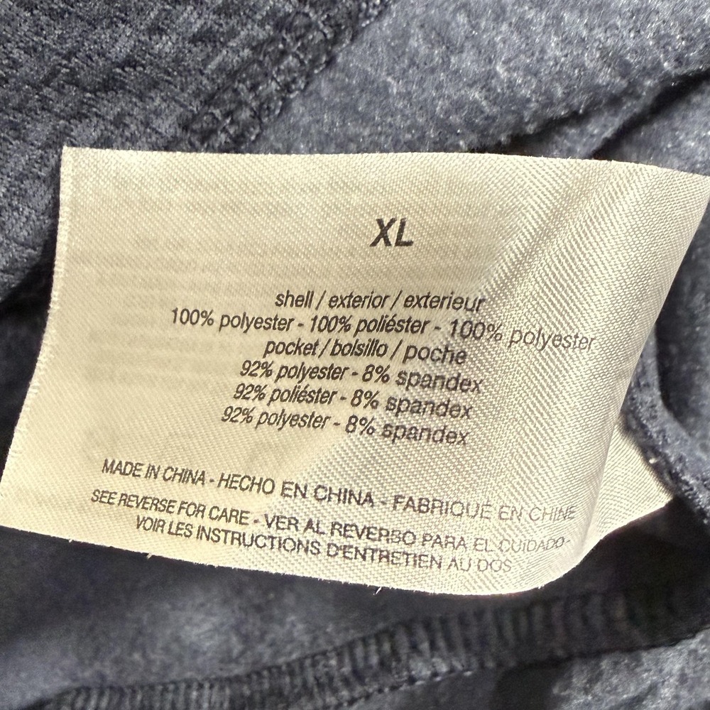 G.H. Bass & Co Pullover Mens XL Blue Fleece 1/4 Zip Chest Pocket Sweatshirt - Picture 13 of 14